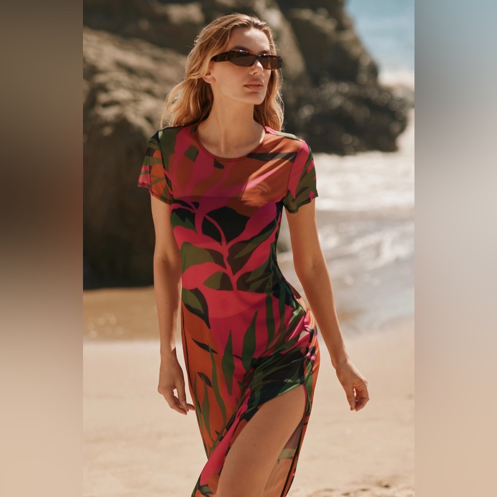 Anthropologie Mesh Midi Dress NWOT